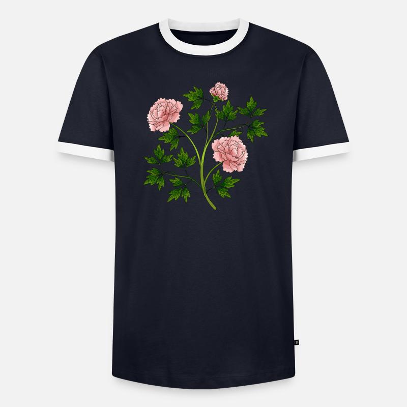Fleur T-shirt contrasté Homme