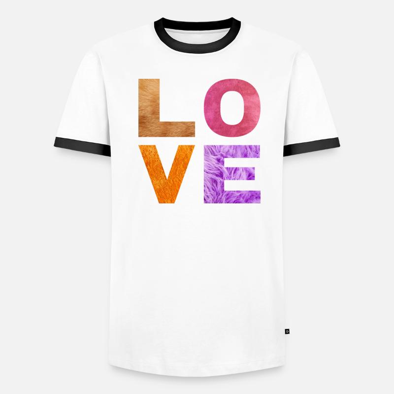 L O V E T-shirt contrasté Homme