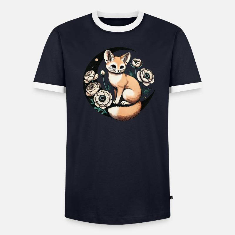 Fennec Renard T-shirt contrasté Homme