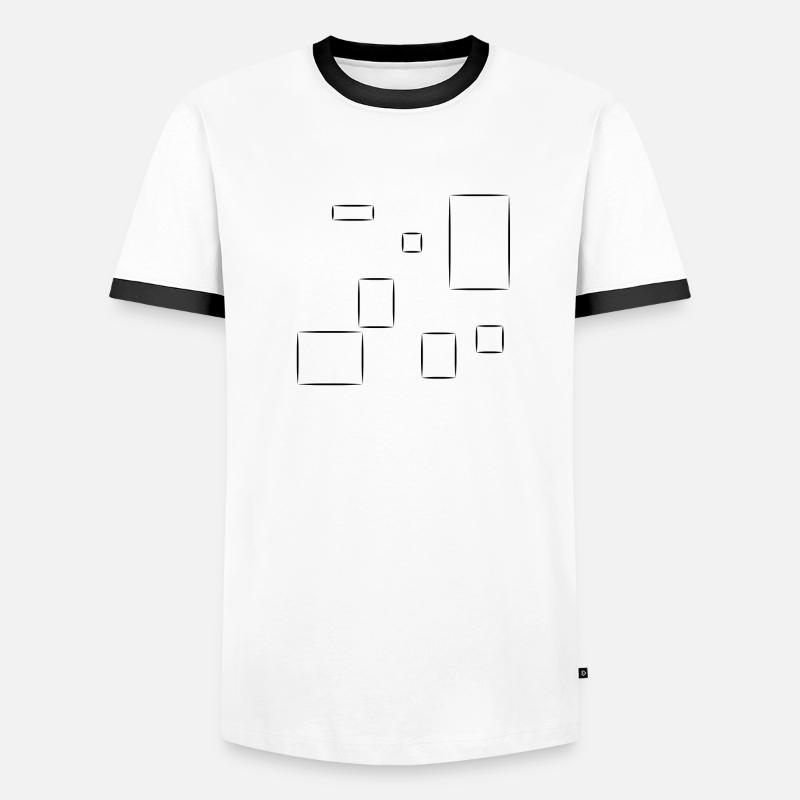 Pattern Square Square Symbols Shape Men's Ringer Shirt