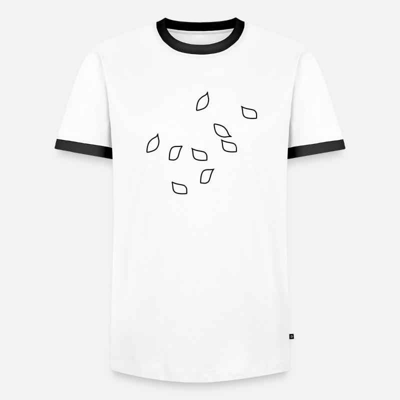 leaves leaf pattern nature plants Men's Ringer Shirt