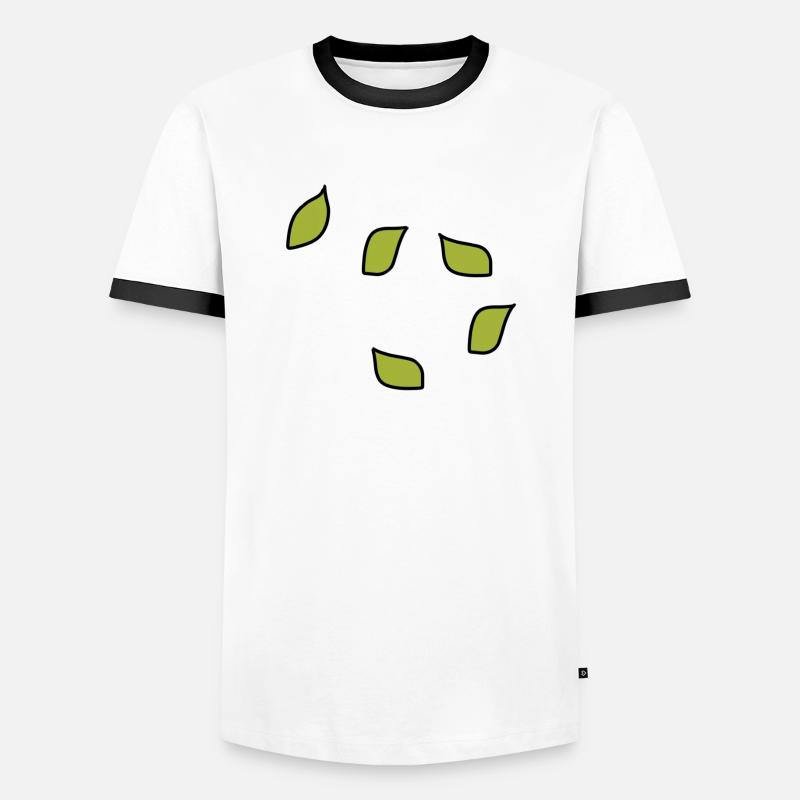 Green Leaves Leaf Pattern Tree Men's Ringer Shirt