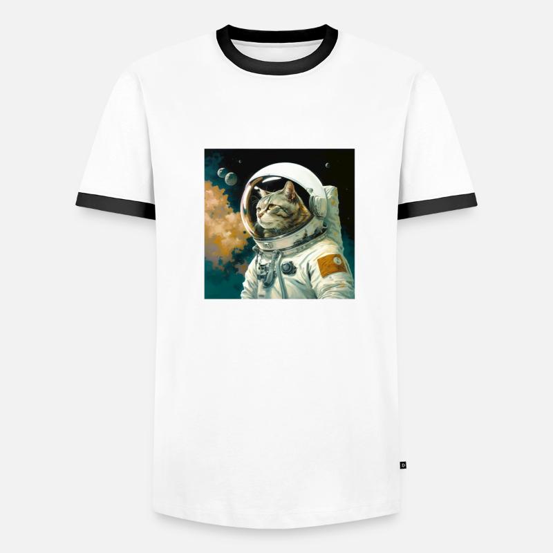 Chat spatial T-shirt contrasté Homme