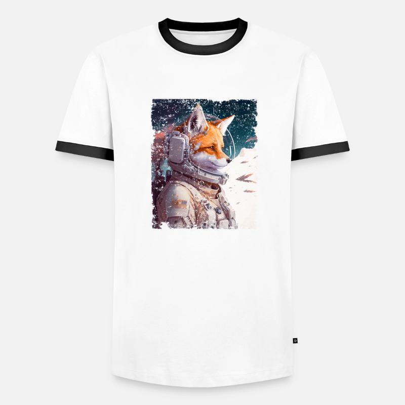 Renard de l’espace dans l’espace Combinaison spatiale T-shirt contrasté Homme