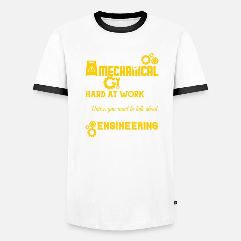 Mechanical Engineer Hard At Work Men's Ringer Shirt