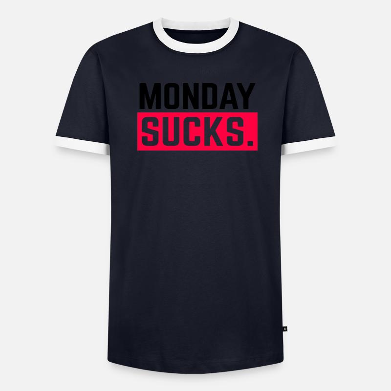 Monday sucks. Assembly stinks Men's Ringer Shirt