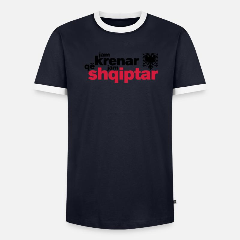 Krenar qe jam Shqiptar T-shirt contrasté Homme