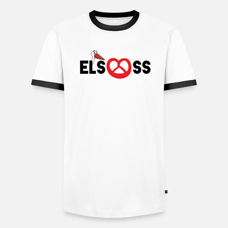 Alsace : cigogne & bretzel T-shirt contrasté Homme
