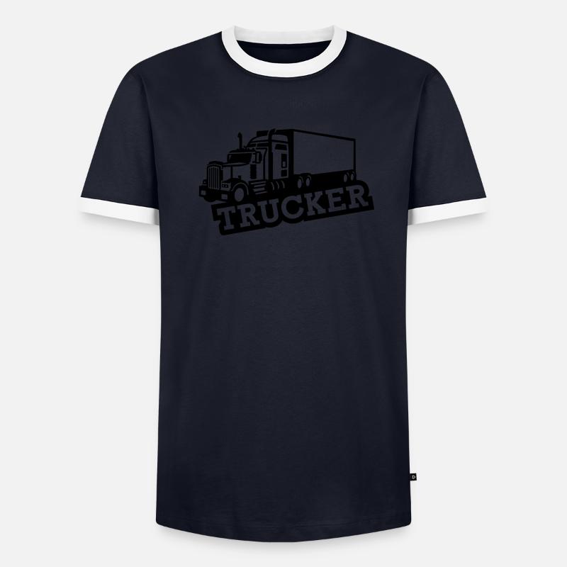 Trucker T-shirt contrasté Homme