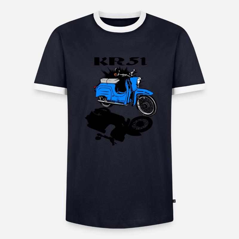Simson Schwalbe Moped Männer Kontrast-T-Shirt