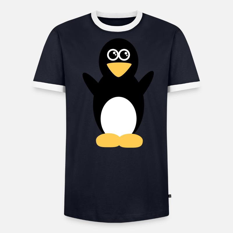 Pinguin - Männer Kontrast-T-Shirt - undefined