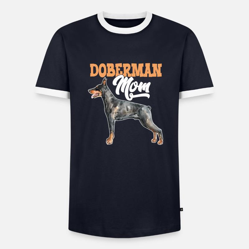 Dobermann Hund Dobermann Mutter - Männer Kontrast-T-Shirt - undefined
