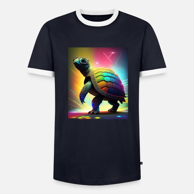 Turtle à la discothèque T-shirt contrasté Homme