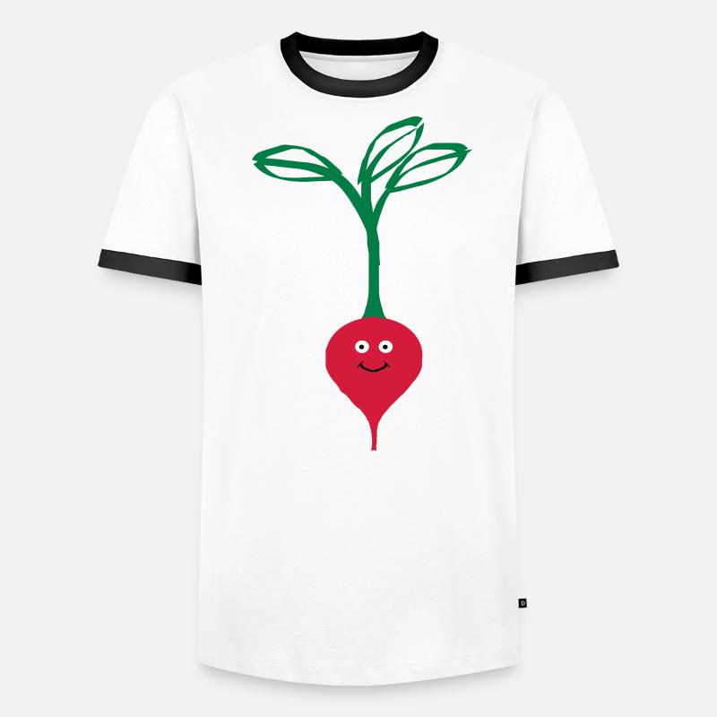 Radieschen Männer Kontrast-T-Shirt