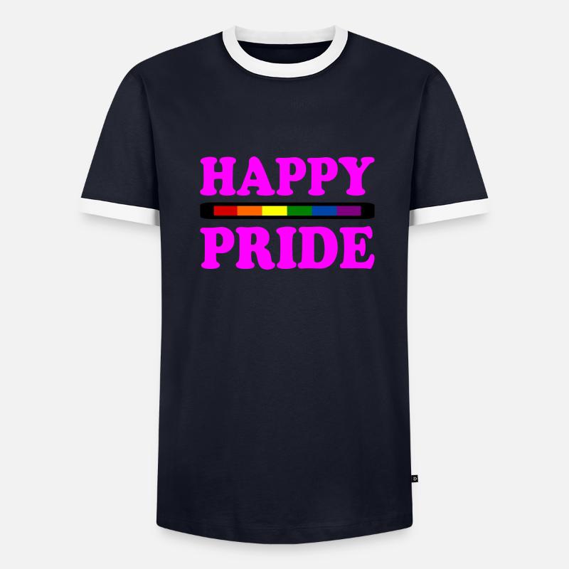 Happy pride T-shirt contrasté Homme