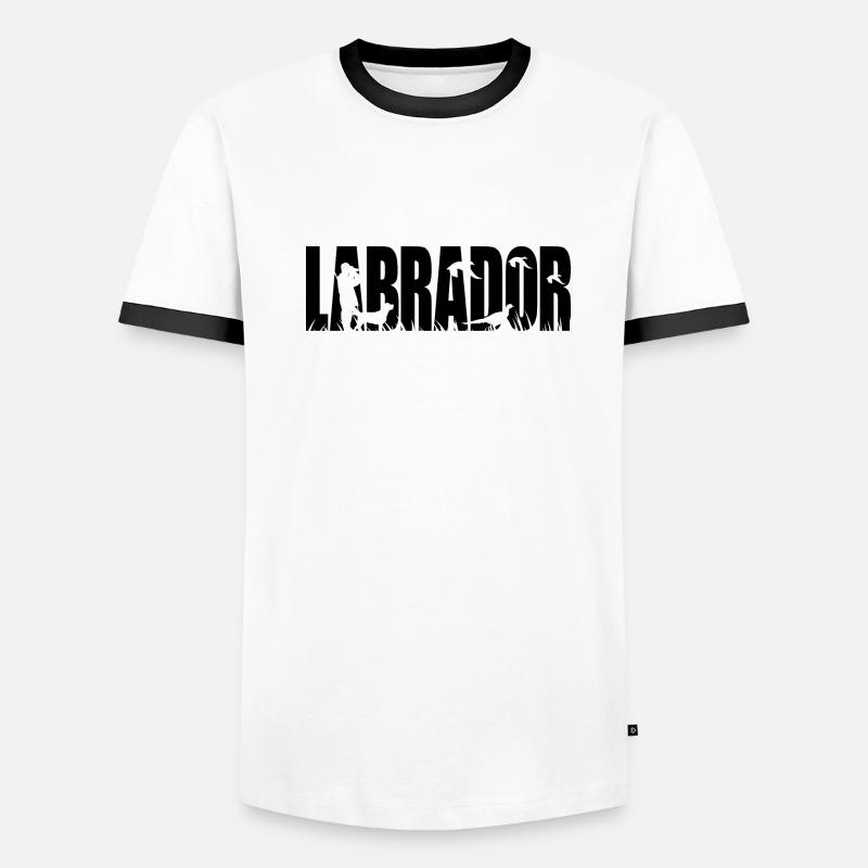 LABRADOR Jagdhund Jagdhunde Labbi Wilsigns Männer Kontrast-T-Shirt