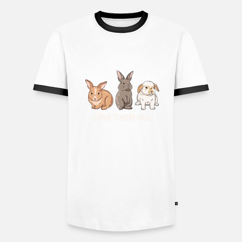 Conception de lapin mignon pour les propriétaires de lapins T-shirt contrasté Homme