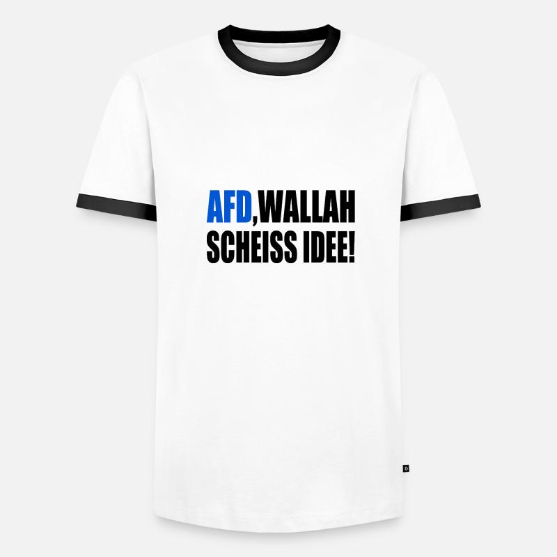 Afd wallah scheiss idee Männer Kontrast-T-Shirt
