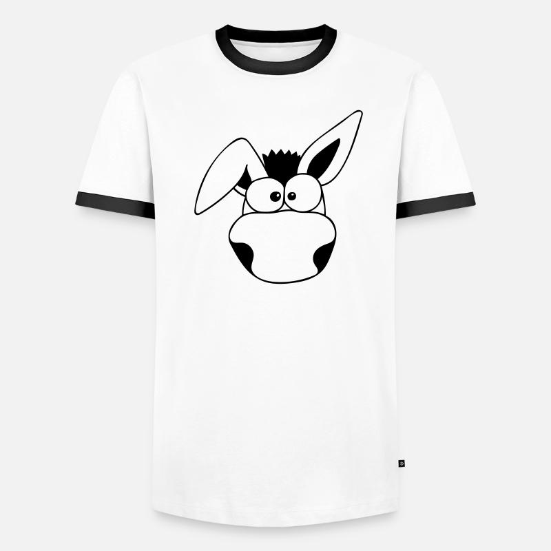 Dummer Esel Männer Kontrast-T-Shirt