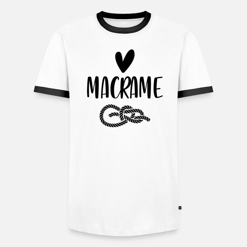Makramee Kunst Boho Look Geschenk macrame Kreativ Männer Kontrast-T-Shirt