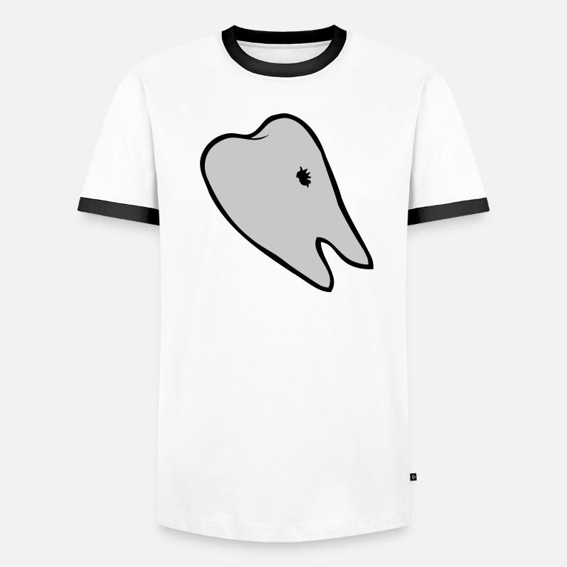 Caries hole tooth Men's Ringer Shirt