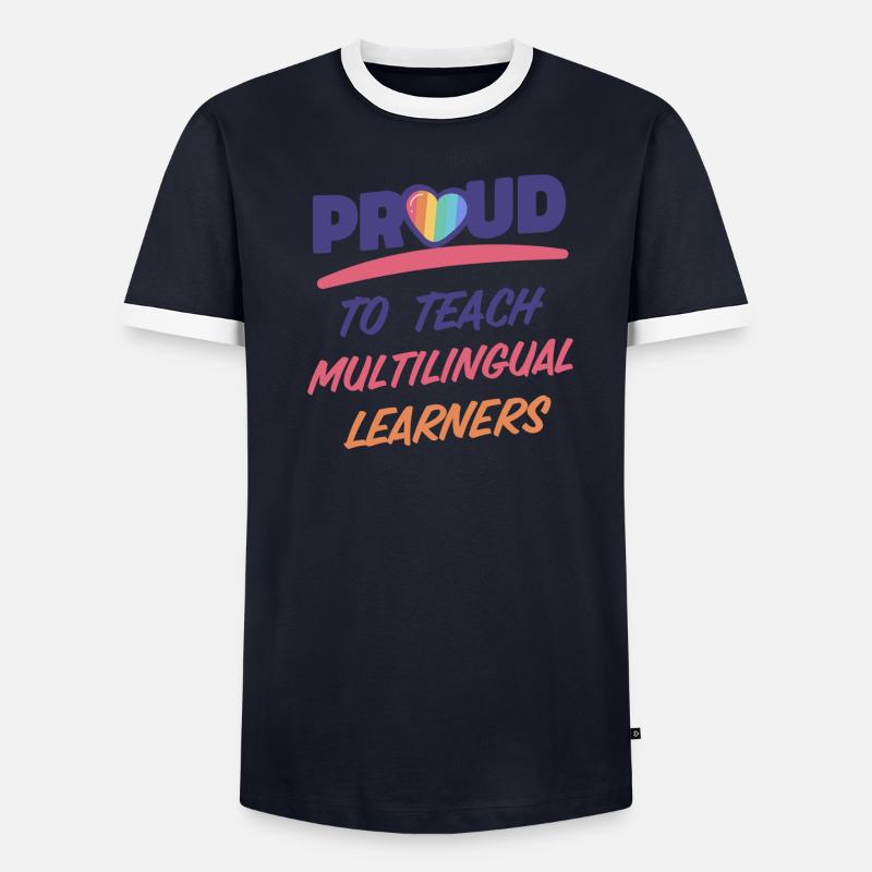 Fier d’enseigner aux apprenants multilingues Mehrsprachig T-shirt contrasté Homme