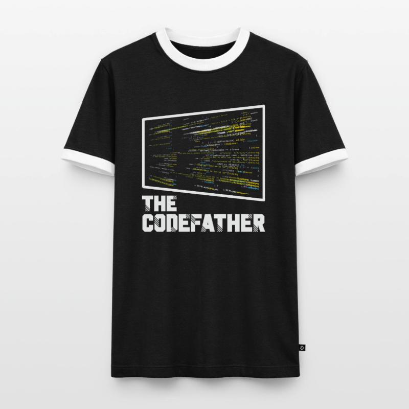 The Codefather Programmer Coding Coder Funny Männer Kontrast-T-Shirt