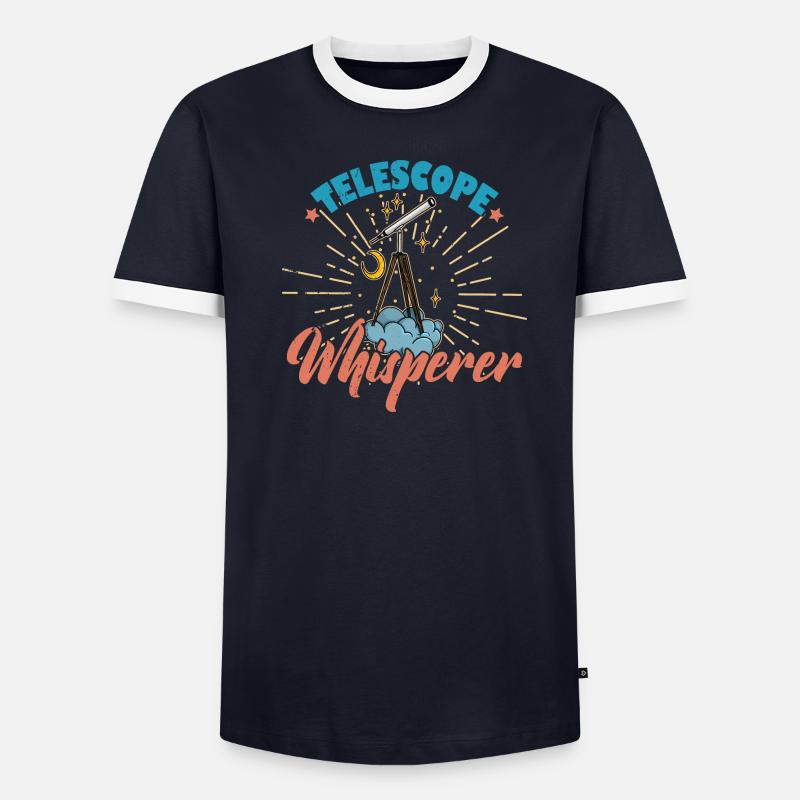 Space Stars Planets Telescope Astronomy T-shirt contrasté Homme