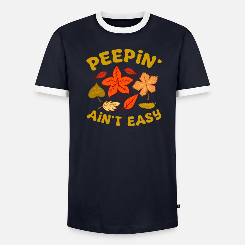 Peepin' Ain’t Easy Feuilles d’automne Leaf Peeper T-shirt contrasté Homme
