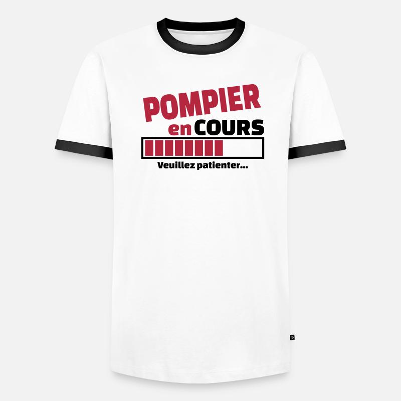 pompier en cours T-shirt contrasté Homme