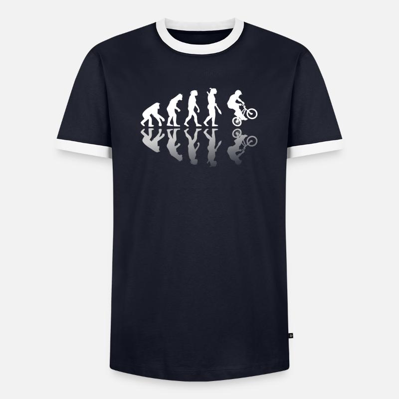 BMX Evolution Spiegel Geschenk - Männer Kontrast-T-Shirt - undefined