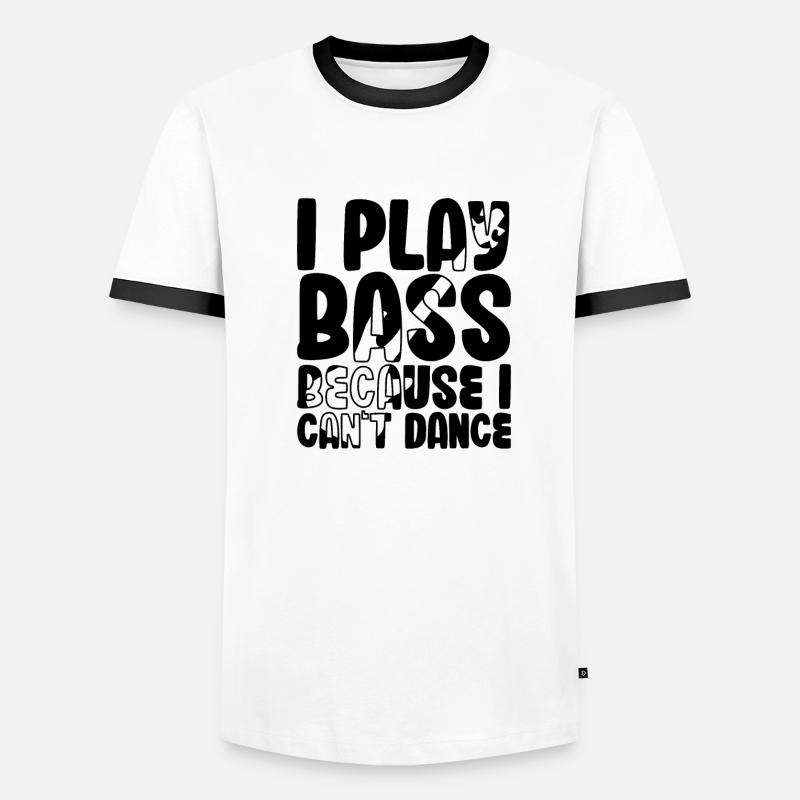 Je joue de la basse parce que je ne sais pas danser T-shirt contrasté Homme