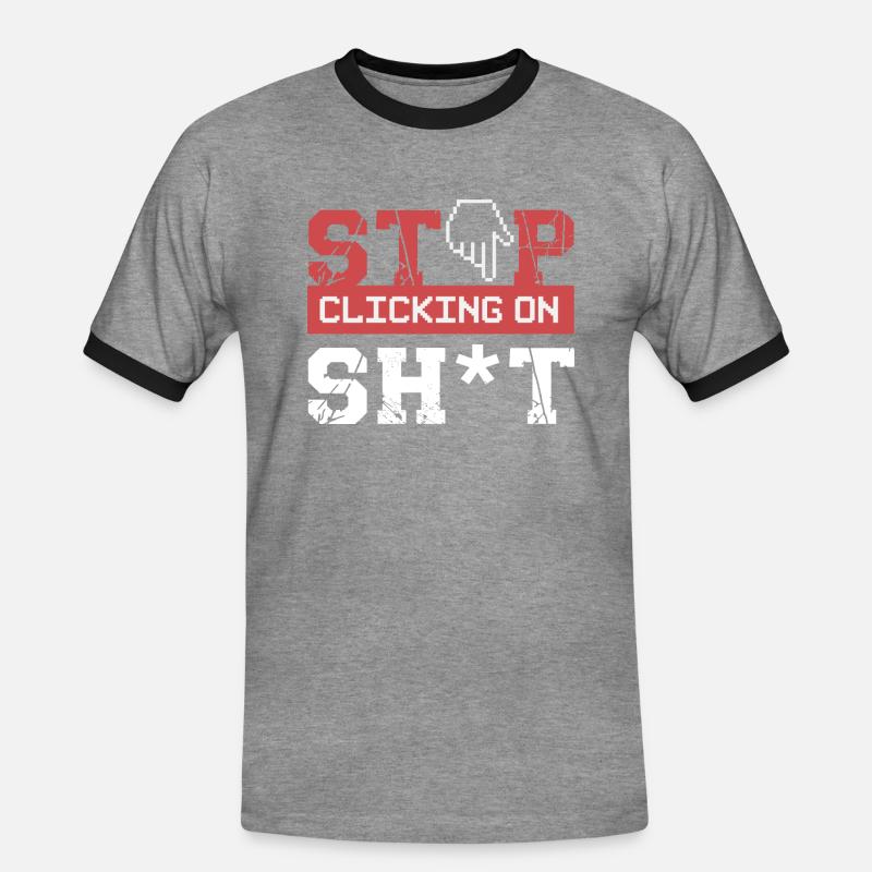 Cybersicherheit Hacker Programmierung Geschenkidee - Männer Kontrast-T-Shirt - Grau meliert/Schwarz