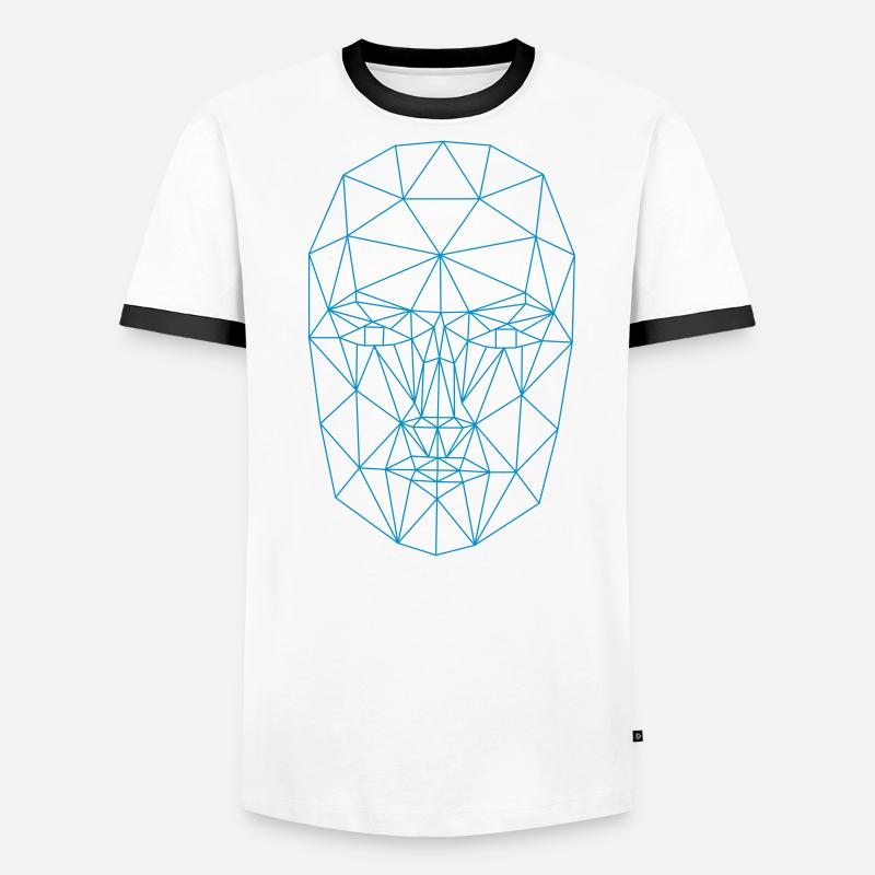 wireframe Visage abstrait T-shirt contrasté Homme