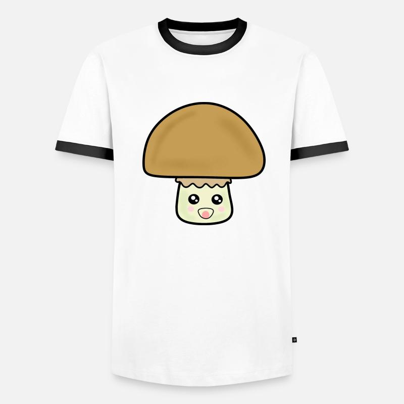 Champignon champignon mignon avec visage T-shirt contrasté Homme