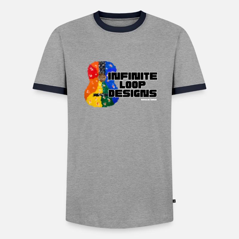Infinite Loop Guitar Logo - Men's Ringer Shirt - undefined