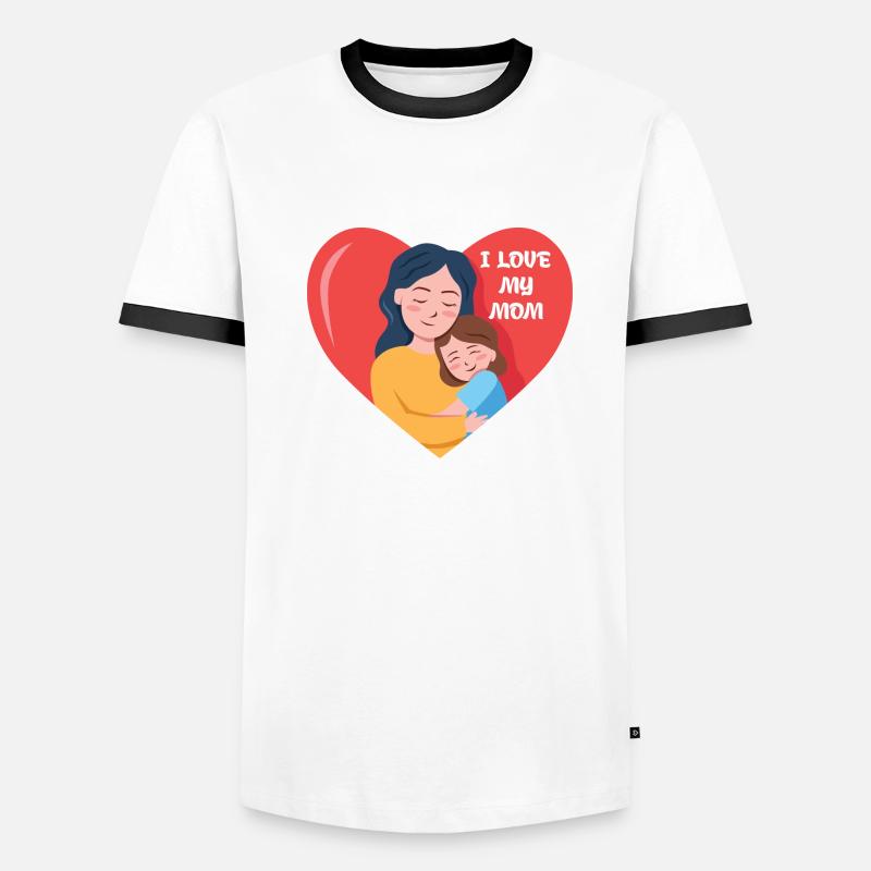 Muttertag Liebe Design Männer Kontrast-T-Shirt