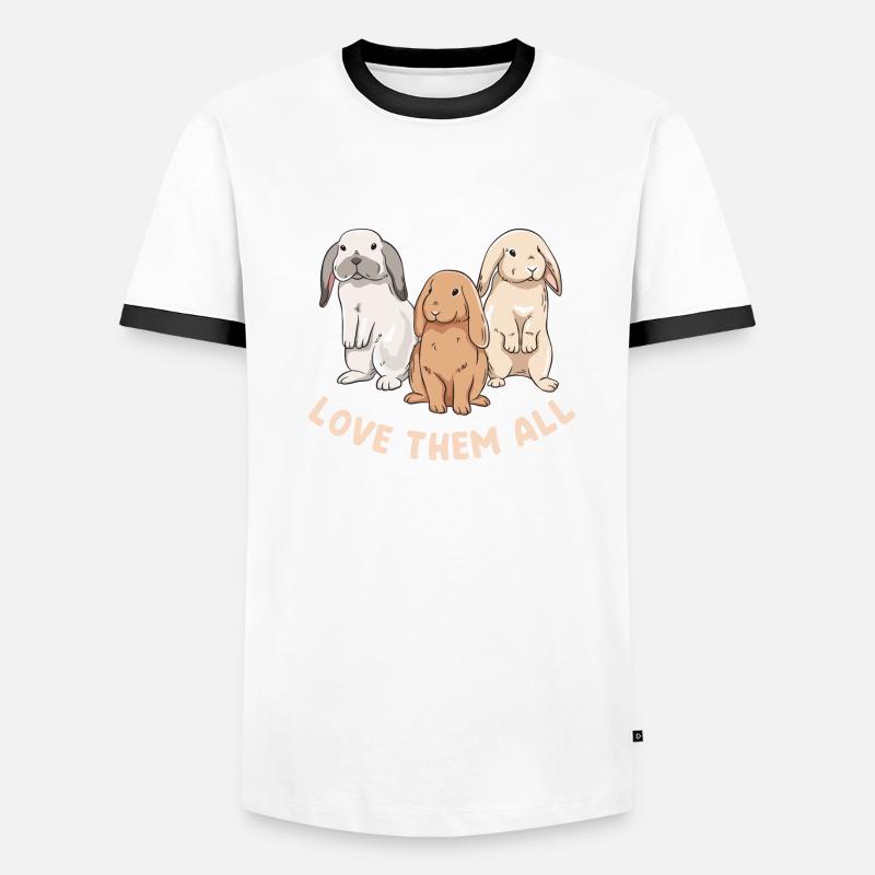 Conception de lapin mignon pour les propriétaires de lapins T-shirt contrasté Homme