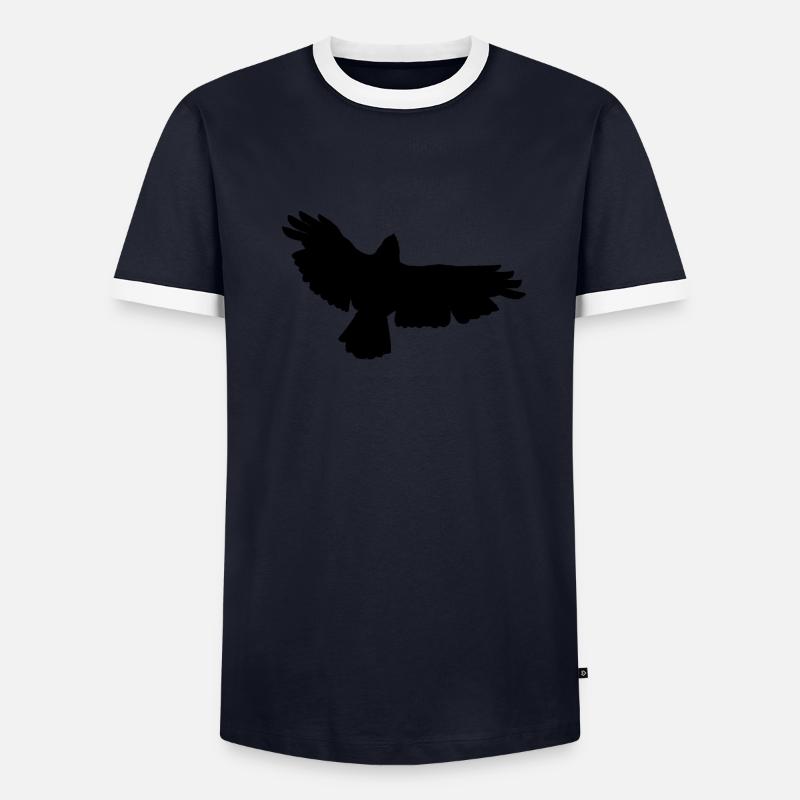 Conception d'oiseau de proie T-shirt contrasté Homme
