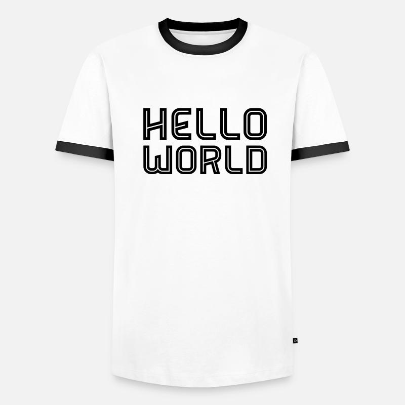 Hello World Männer Kontrast-T-Shirt