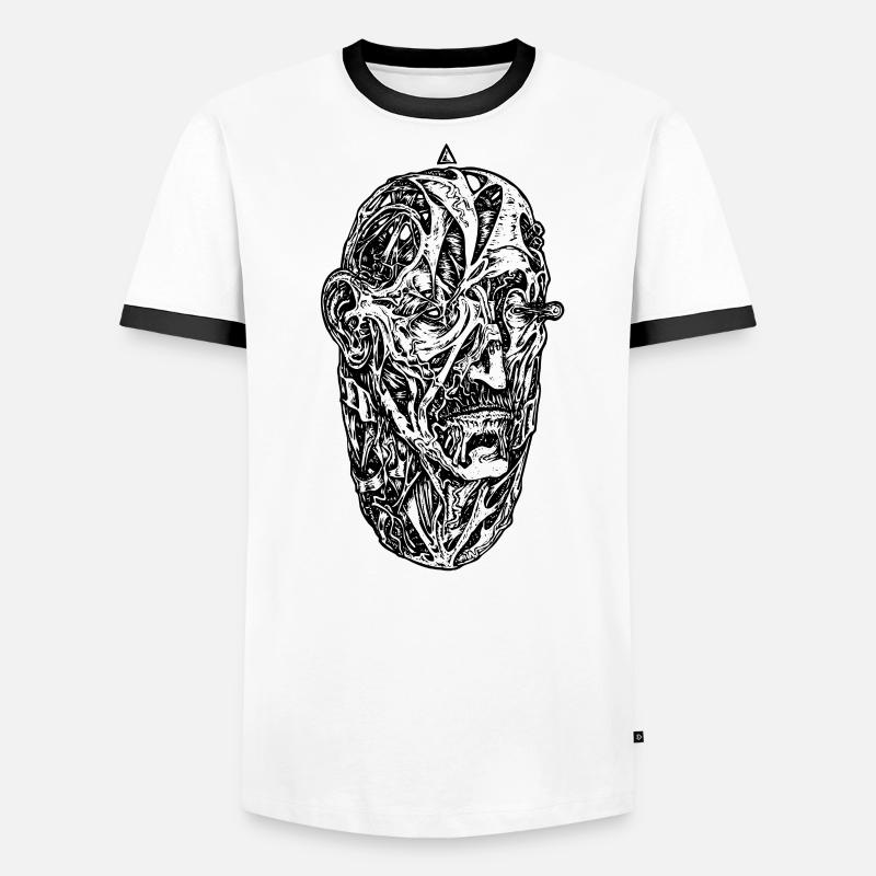 "Egg" (noir) T-shirt contrasté Homme