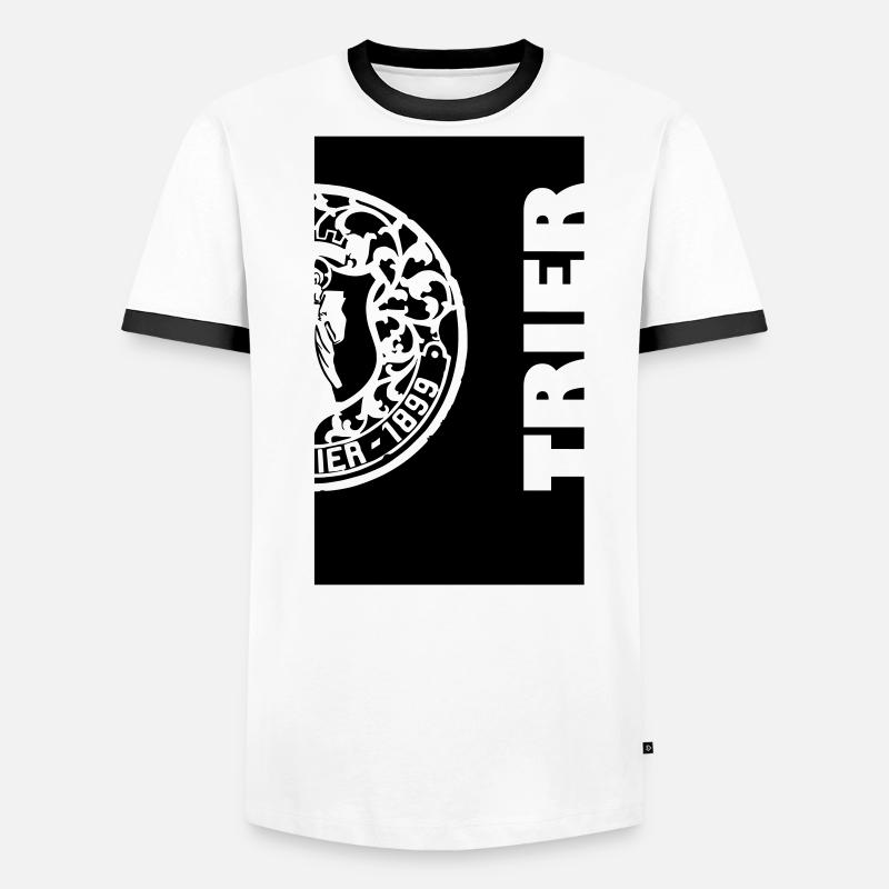 deckel trier halb Männer Kontrast-T-Shirt