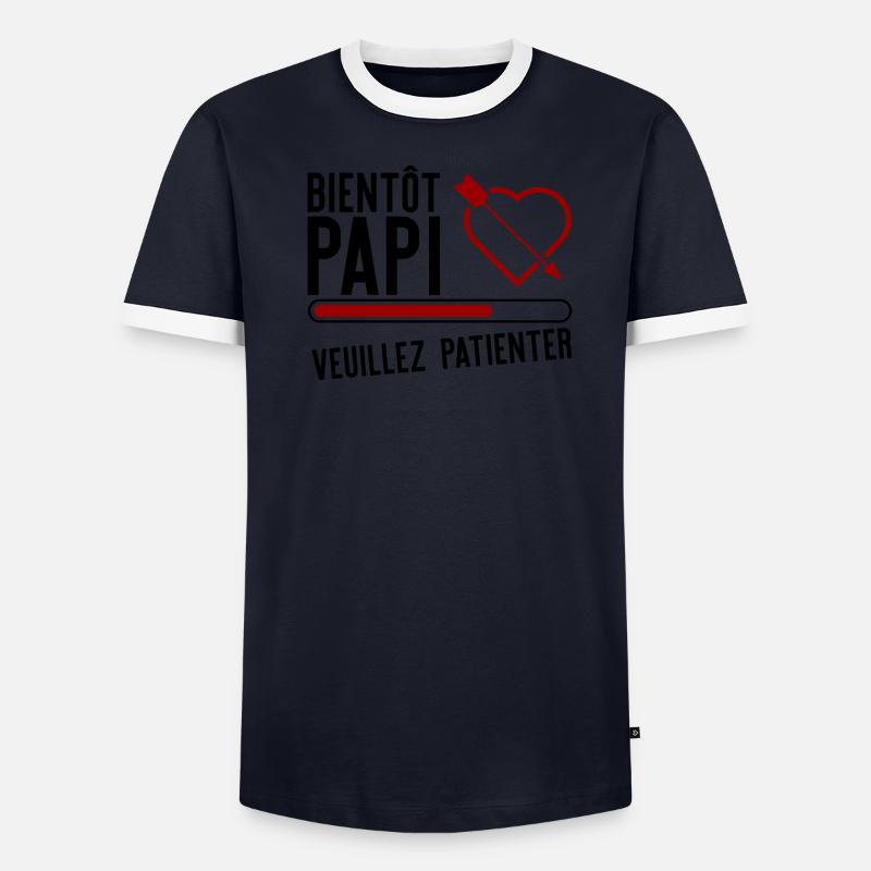 Bientôt papi t-shirt cadeau papy T-shirt contrasté Homme