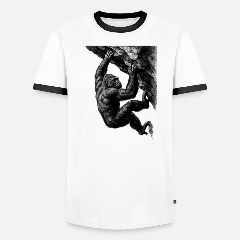 Bloc de Gorille : Conception de la concentration sur le contrôle de puissance T-shirt contrasté Homme