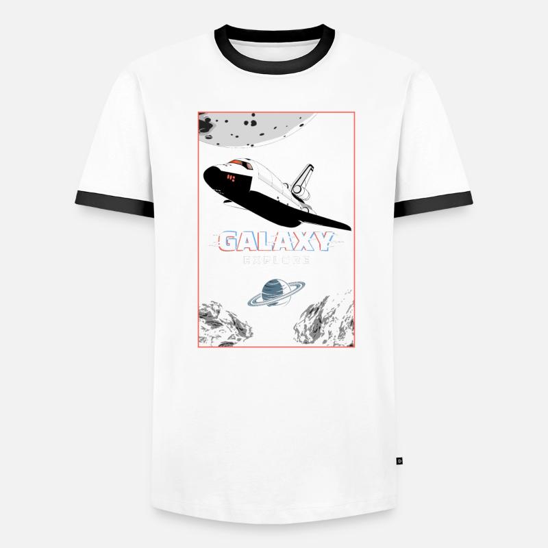 Galaxy Explorer Space Design Men's Ringer Shirt
