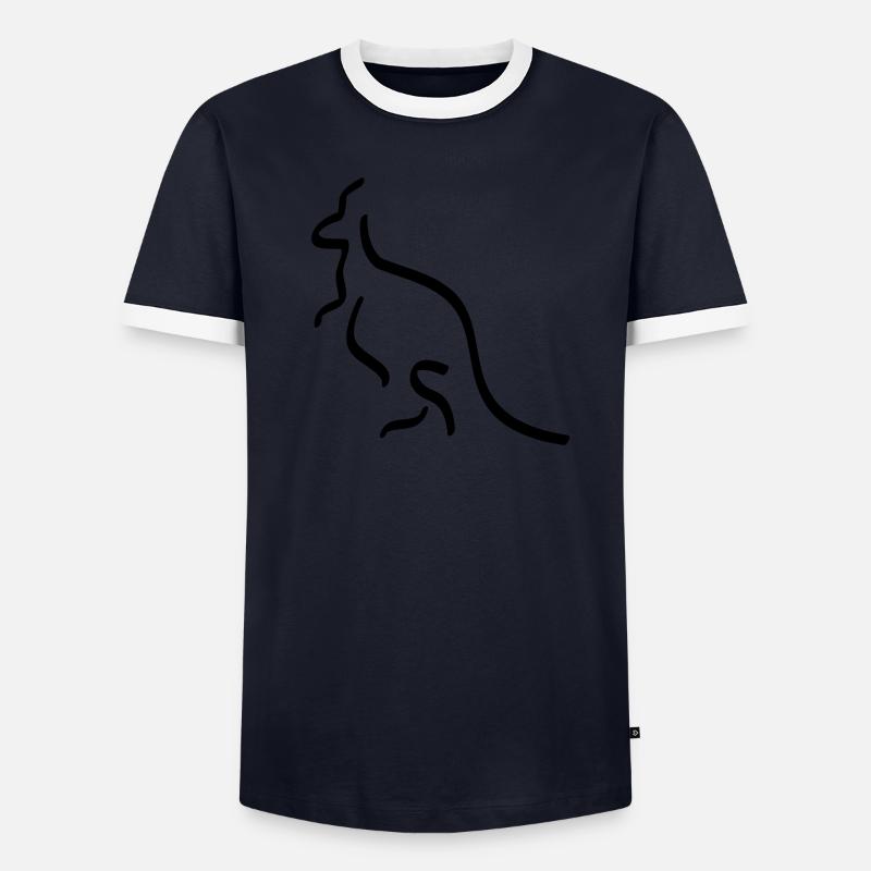 kangaroo Männer Kontrast-T-Shirt