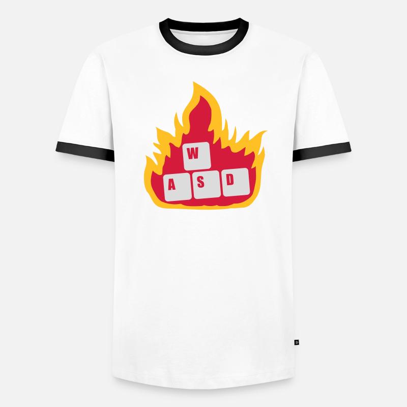 Nerd Computer WASD Keyboard Men's Ringer Shirt
