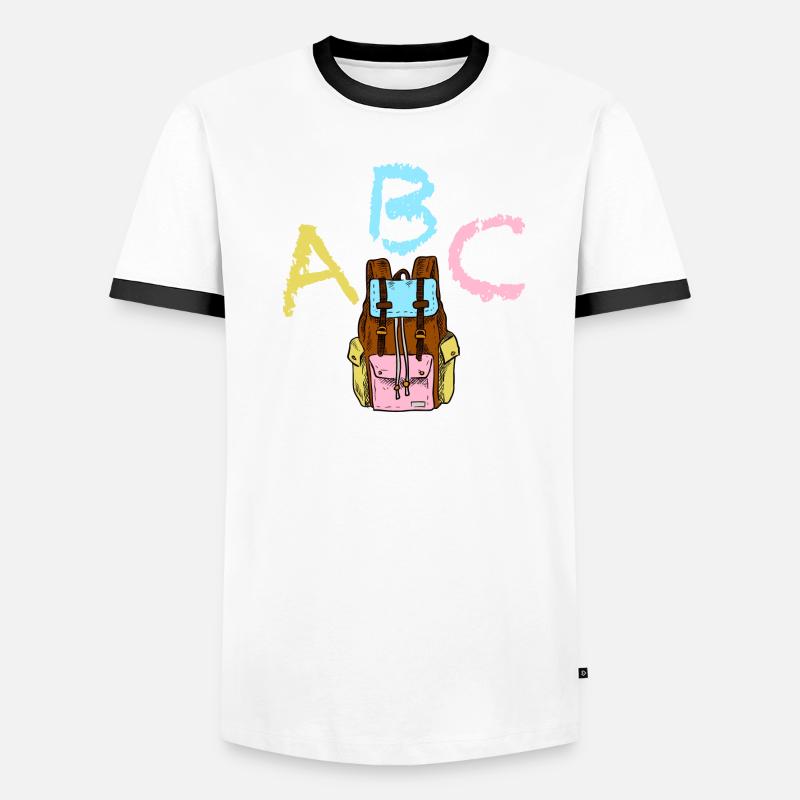 ABC with backpack Men's Ringer Shirt