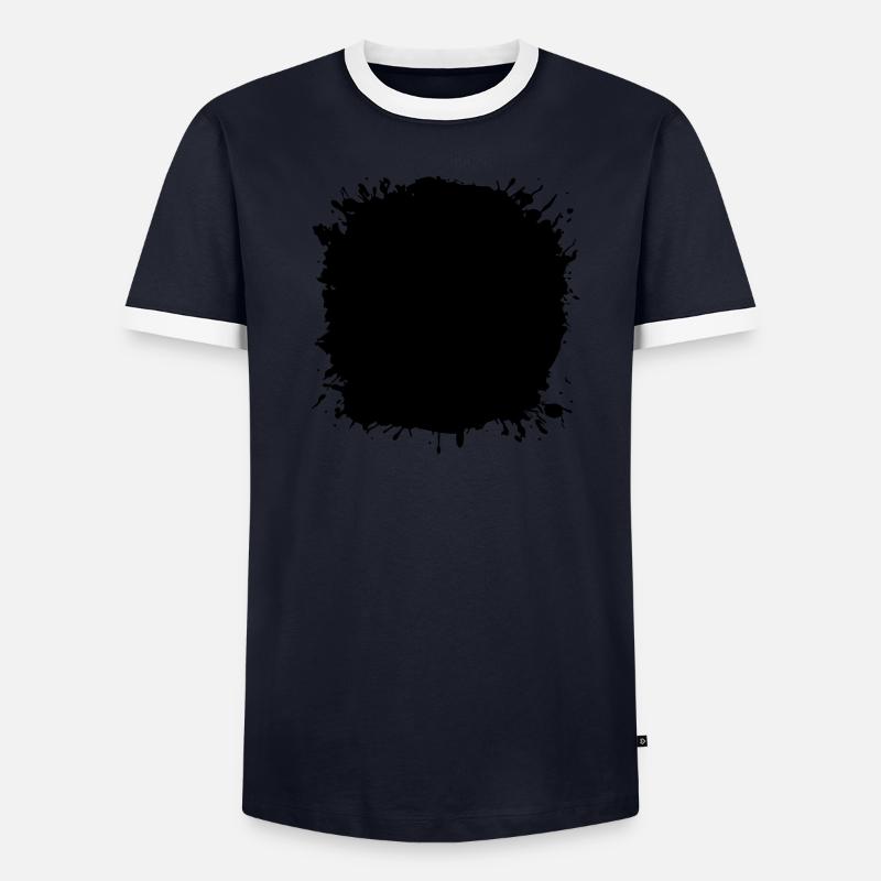 Taches d’éclaboussures T-shirt contrasté Homme