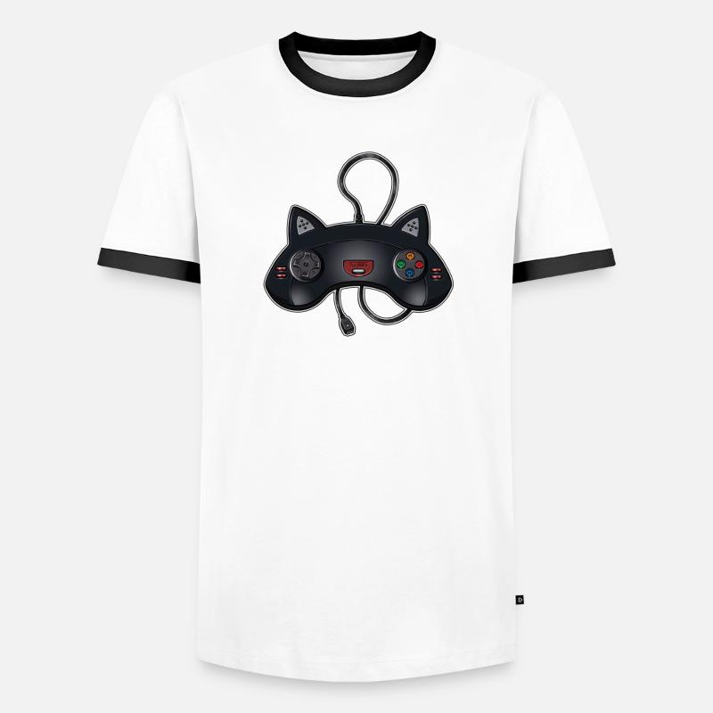 Cat Joystick Men's Ringer Shirt